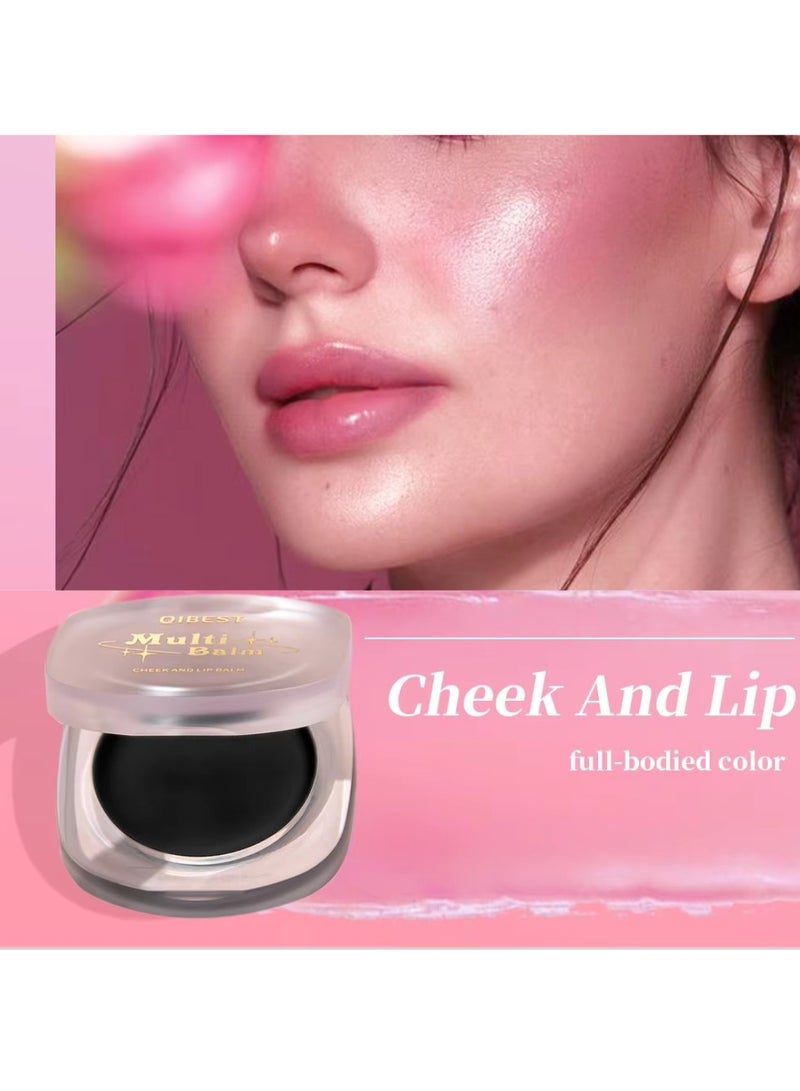 QiBest Multi Balm Multi Use Cheek and Lip Balm 2 in 1 Temperature Color Changing Cheek Blusher and Lip Glaze Smooth Long Lasting Easy Apply Moisturizing Hydrating Lip Color Lipstick and Face Blusher Balm - Image 5
