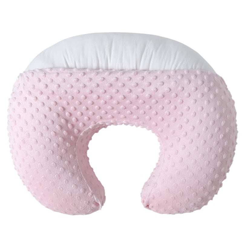 DONOMILO Nursing Pillow and Positioner Breastfeeding and Bottle Feeding, Propping Baby, Tummy Time, Sitting Support for Baby Boy Baby Girl, with Removable Dots Cover (Blushing Bride) - Image 1