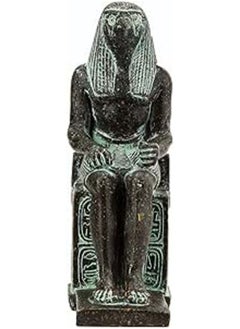 Unique ancient Egyptian Falcon Bird god Horus seated statue granite stone made in Egypt.His name means he who is above And he who is distant. He was a god of the sky and war