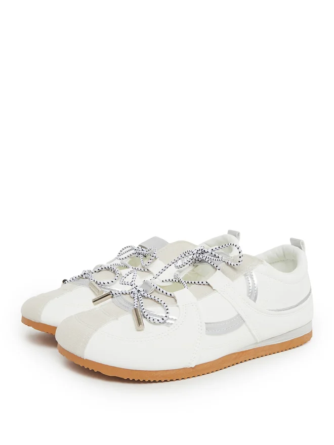 Styli  Solid Lace-Up Sneakers for Women | Best Price UAE