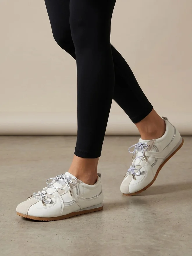 Styli  Solid Lace-Up Sneakers for Women | Best Price UAE