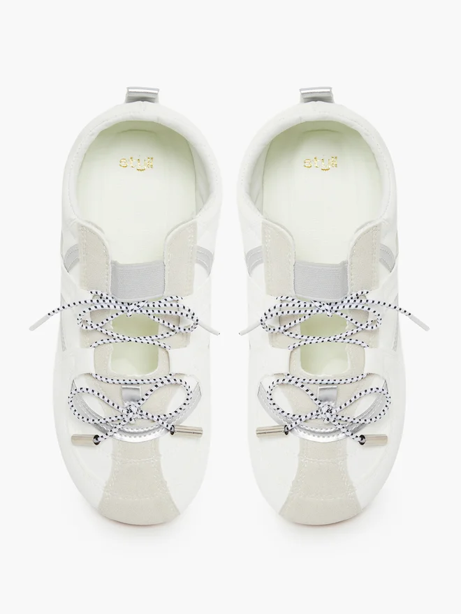 Styli  Solid Lace-Up Sneakers for Women | Best Price UAE