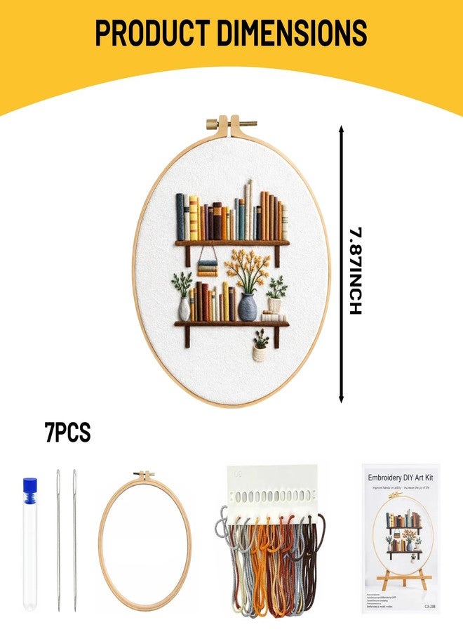 CZFSWT Embroidery Kit, Embroidery Kit for Beginners, Cross Stitch Kit with Instructions, 20cm Bamboo Embroidery Hoop Suitable for Home Decor and Gifts - Image 2