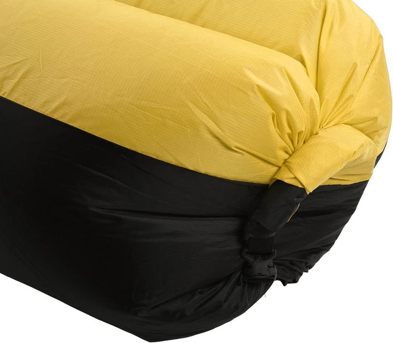 Outdoor Camping Inflatable Sofa for Sunbathing and Relaxation Camping Mats, Beds (Black Plus Yellow) - Image 3