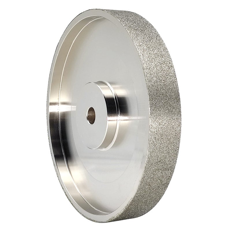 CAQUXIL CBN Grinding Wheel 6 Dia x 1 Wide 12 inch Arbor Sharpen High Speed Steel Cutting Tools Diamond Grinding Wheel Grit 80