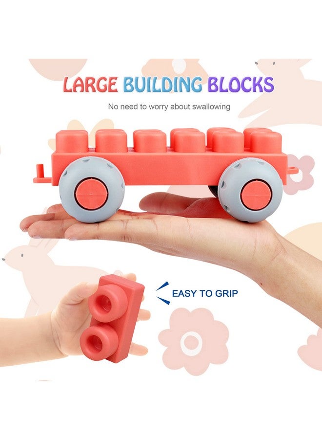ROHSCE Baby Soft Blocks Building Block Toys, Blocks For Babies 6 Months And Up Stem Educational Toddler Gifts, Baby Soft Rubber Blocks Big Building Blocks Sensory Toys, 46Pcs - Image 4
