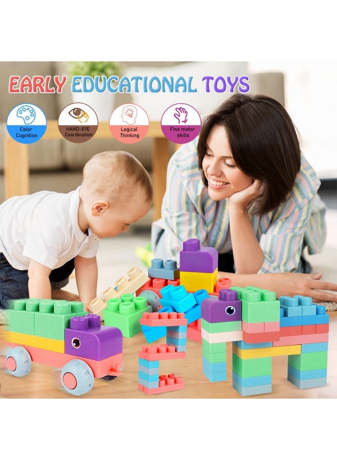 ROHSCE Baby Soft Blocks Building Block Toys, Blocks For Babies 6 Months And Up Stem Educational Toddler Gifts, Baby Soft Rubber Blocks Big Building Blocks Sensory Toys, 46Pcs - Image 5