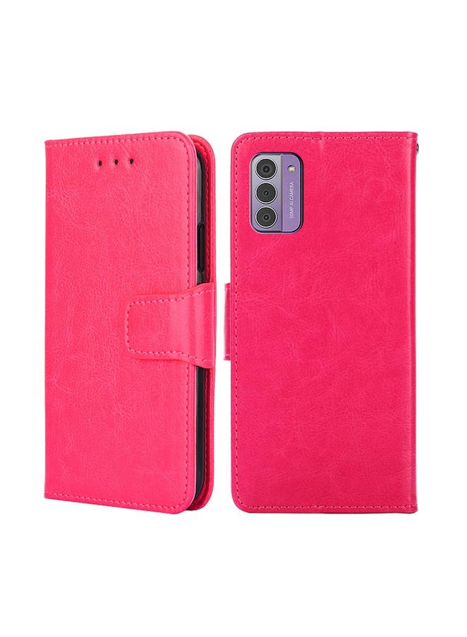 اس-توب جراب لهاتف Nokia G42 5G مصنوع من الجلد بنسيج كريستالي - Image 1