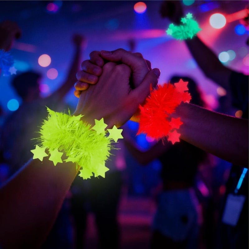 Glow In The Dark Wristbands 5pcs Neon Party Supplies Night Festival Glowing Decorations - Image 5