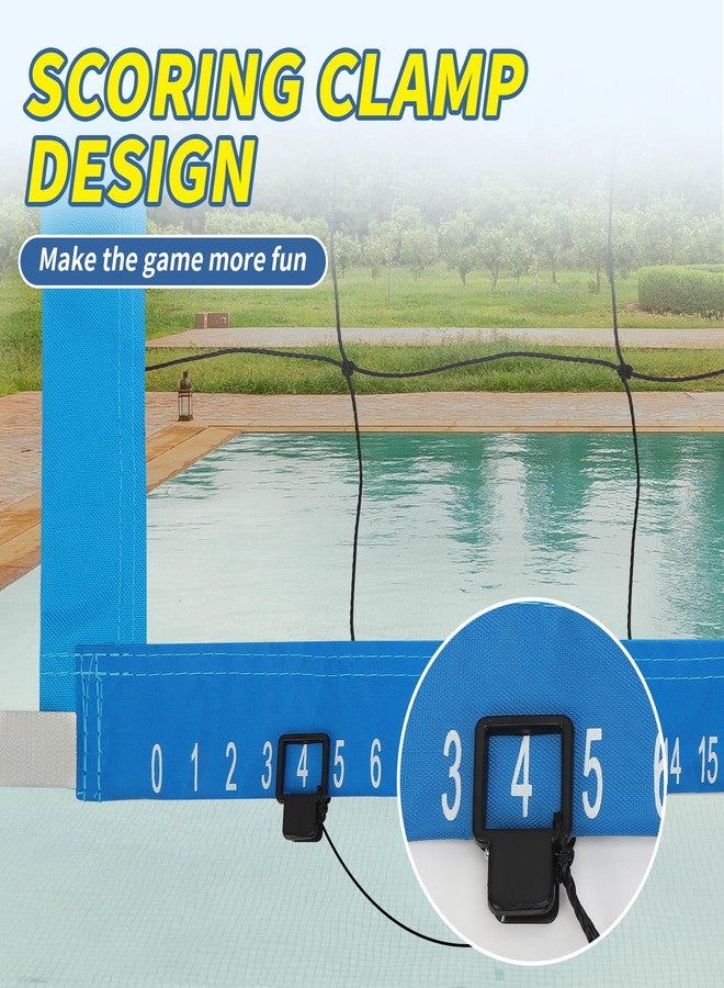 Olybeaka Pool Volleyball Net Only, Reinforced Anti-UV Replacement Pool Volleyball Net with Scoring Clamps, 15 ft Net - Easy Set Up and Long Lasting (Sky Blue) - Image 3
