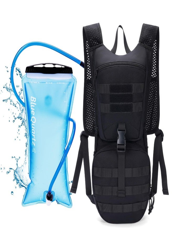 Blue Quartz Hydration Backpack with 3L Water Bladder,Tactical Molle Pack with Phone Pocket for Man, Military Hiking Backpack for Running,Biking,Climbing - Image 1