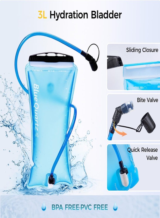 Blue Quartz Hydration Backpack with 3L Water Bladder,Tactical Molle Pack with Phone Pocket for Man, Military Hiking Backpack for Running,Biking,Climbing - Image 5