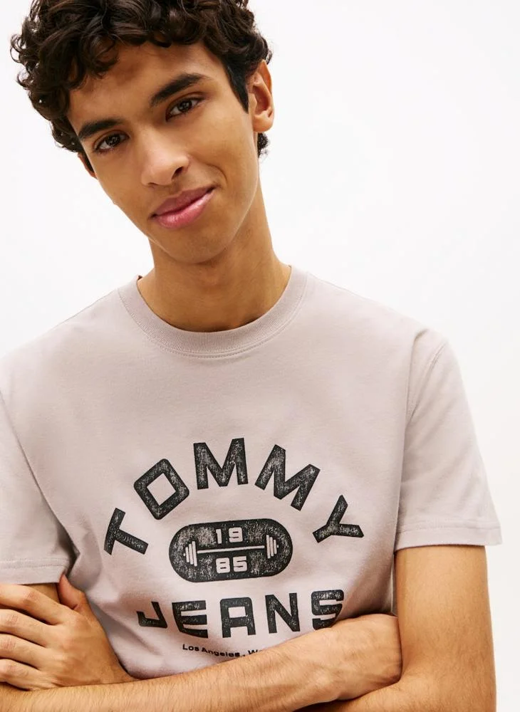 TOMMY JEANS  Graphic Crew Neck Jersey T-Shirt for Men | Best Price UAE