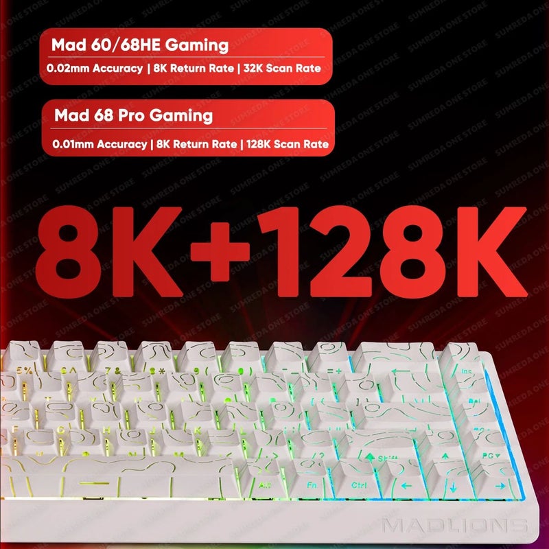 Madlions Mad60 HE Magnetic Mechanical Gaming Keyboard, Flagship Gaming Edition, Black - Image 3