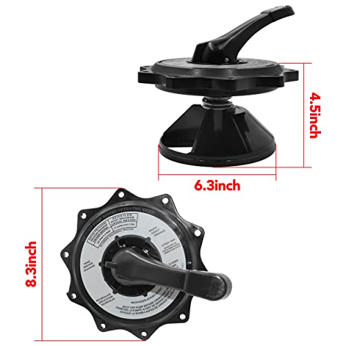 MULAN SPX0715BA3 Key Cover and Handle Assembly Compatible with Hayward Multiport Valves and Filters - Black - Image 2