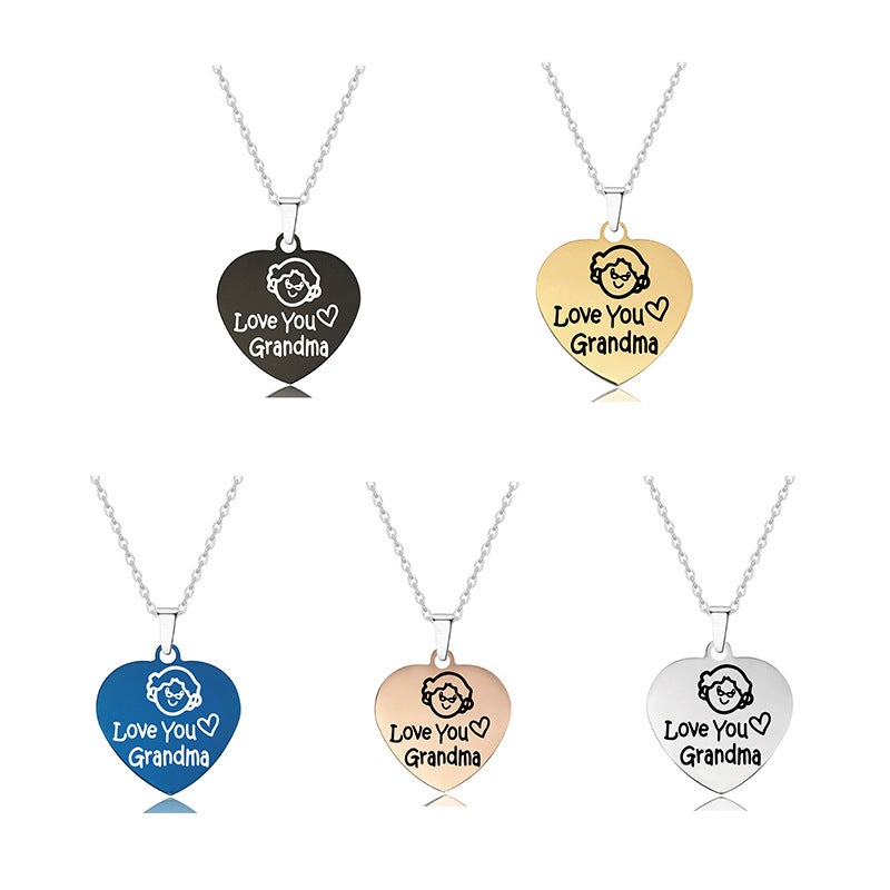 Necklace Lettering Jewelry Mamami Mother Children Mother'S Day Gift Love Titanium Steel Necklace - Image 4