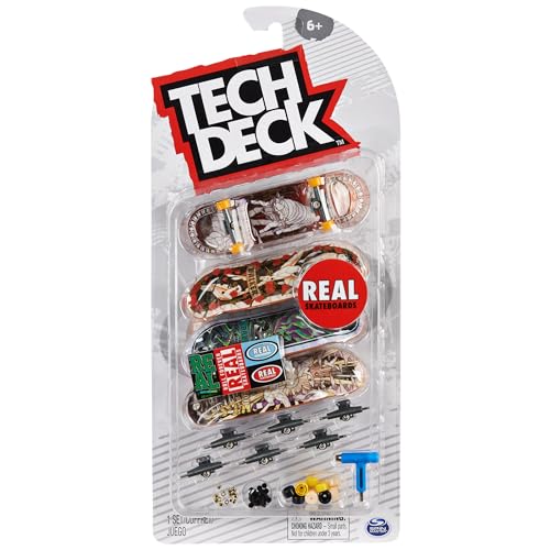 TECH DECK, Ultra DLX Fingerboard 4-Pack, Real Skateboards, Collectible and Customizable Mini Skateboards, Kids Toys for Ages 6 and up - Image 1