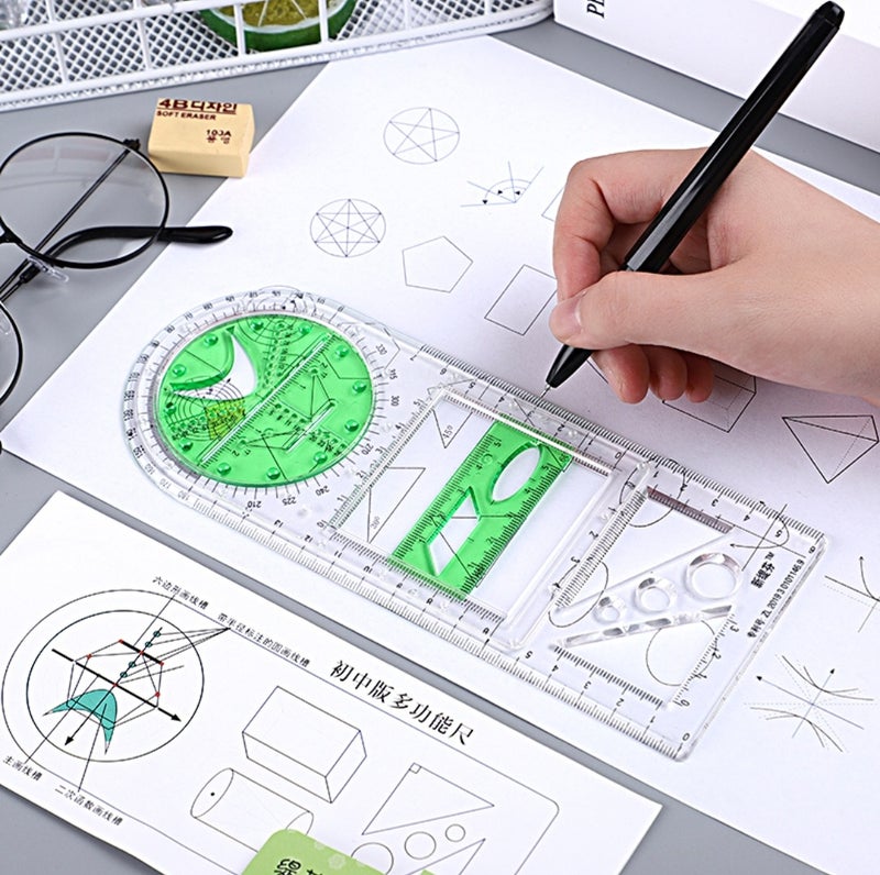 Multi-Functional Activity Drawing Ruler For Primary School, Junior High School And High School Students - Image 5