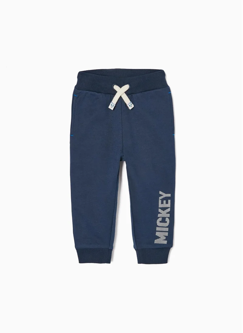 Zippy Cotton Joggers for Baby Boys 'Mickey', Blue/Grey