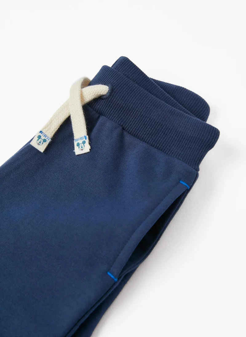 Zippy Cotton Joggers for Baby Boys 'Mickey', Blue/Grey