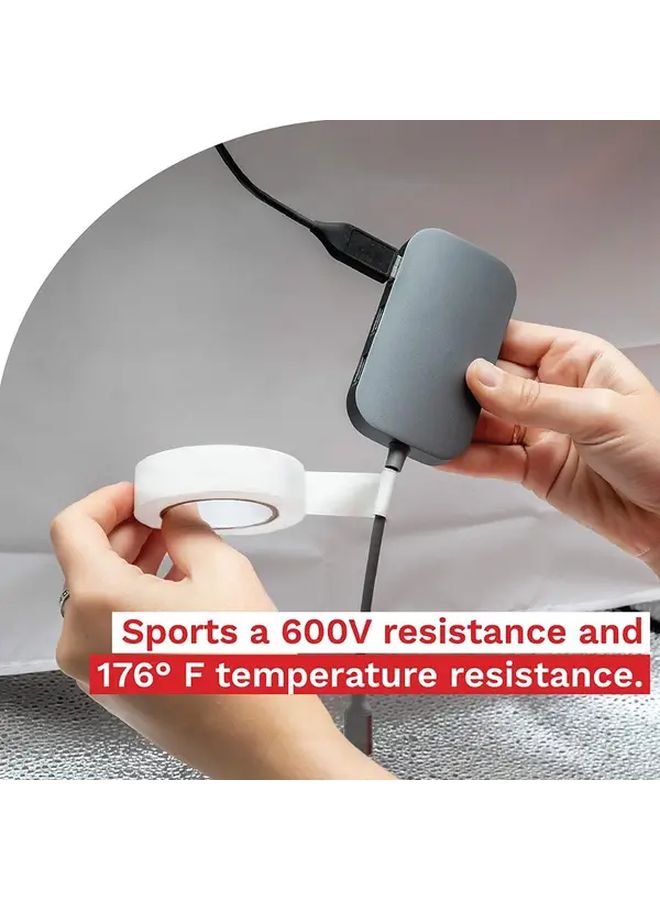 Black PVC Electrical Tape 2 Rolls 629.92 Inch Flexible for DIY Industrial Use - Image 5