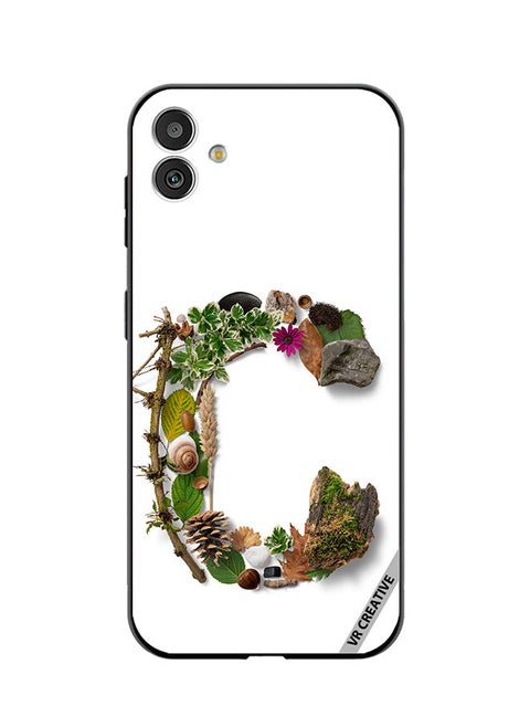 Protective Case Cover For Samsung Galaxy F14 Alphabet C Design Multicolour