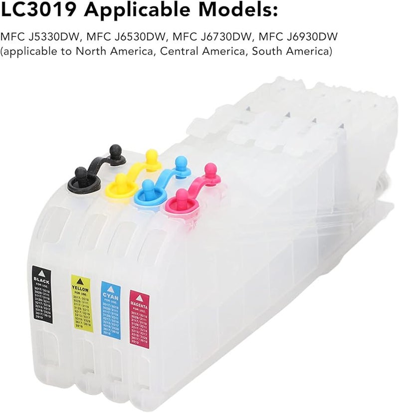 LC3217 مجموعة خراطيش الحبر 4 قطع أرجواني أزرق أصفر أسود تصميم مقاوم للتسرب شريحة مستقرة للمستندات والصور - Image 3