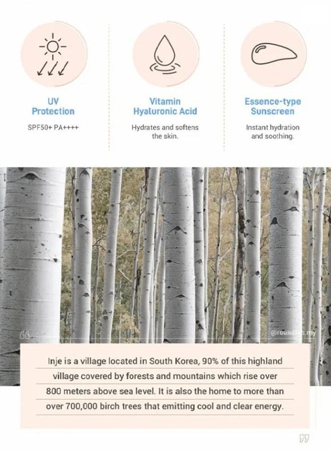 راوند لاب بيرش عصير مرطب كريم الشمس ، SPF50 + واقي من الشمس ، واقي من الأشعة فوق البنفسجية لتفتيح البشرة ومنعش ، كريم ترطيب قوي مقاوم للماء للنساء الرجال 50 مل - Image 2