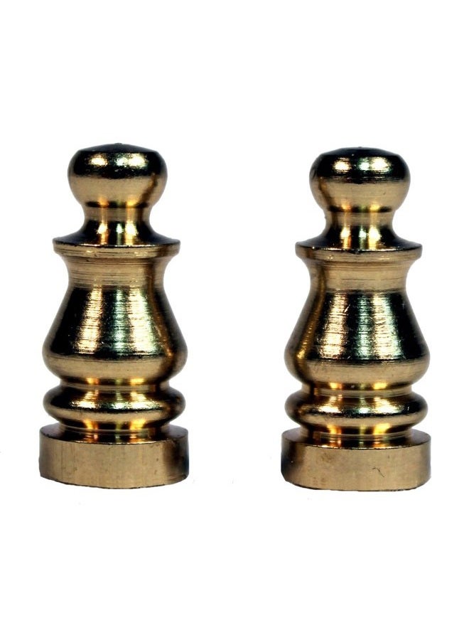 Creative Hobbies ELY505 Solid Brass Finial for Lamp Shades, 1 Inch Tall -Pack of 2 - Image 1