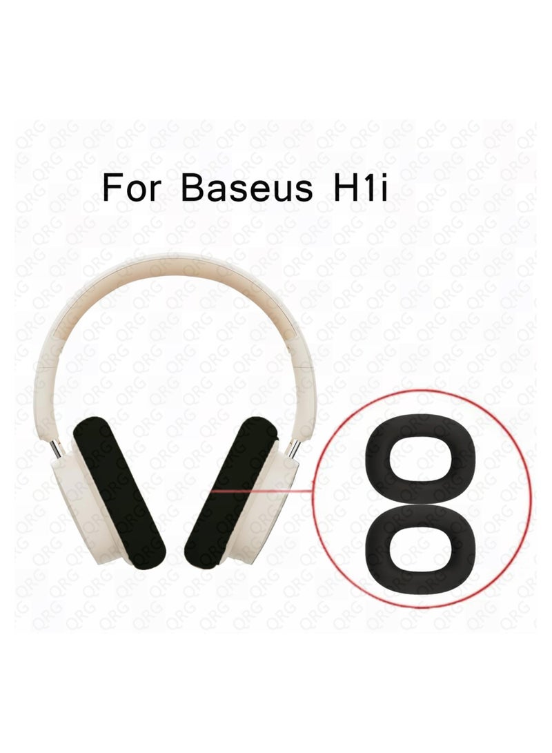 1 Pair Replacement Headphone Silicone Earphone Cushion Earpads for Baseus Bowie H1i-Black  - Image 1