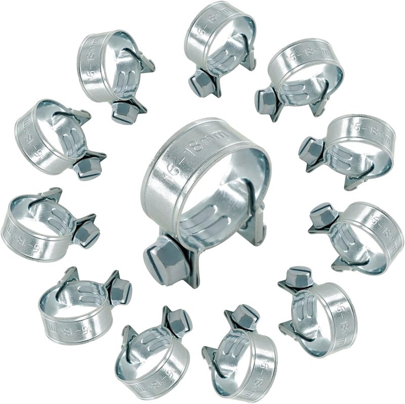 Jersvimc 12pcs Stainless Steel Gas Line Clamp (16-18mm) - Image 5