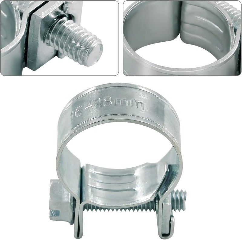 Jersvimc 12pcs Stainless Steel Gas Line Clamp (16-18mm) - Image 3