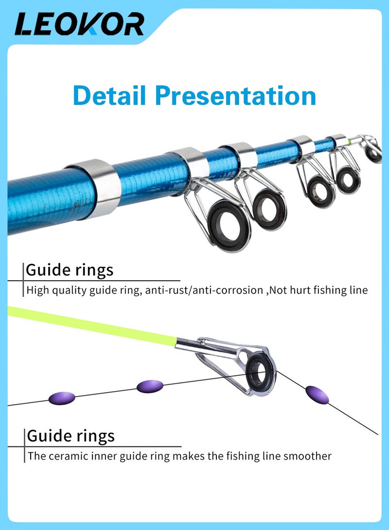 LEOKOR Fishing Pole and Tackle Box for Kids, Portable Telescopic Fishing Poles for Boys and Girls, Kids Fishing Rod and Reel Combo Kit, 1.8 Meter - Image 4