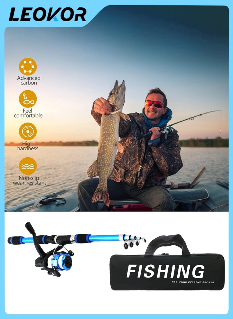 LEOKOR Fishing Pole and Tackle Box for Kids, Portable Telescopic Fishing Poles for Boys and Girls, Kids Fishing Rod and Reel Combo Kit, 1.8 Meter - Image 5