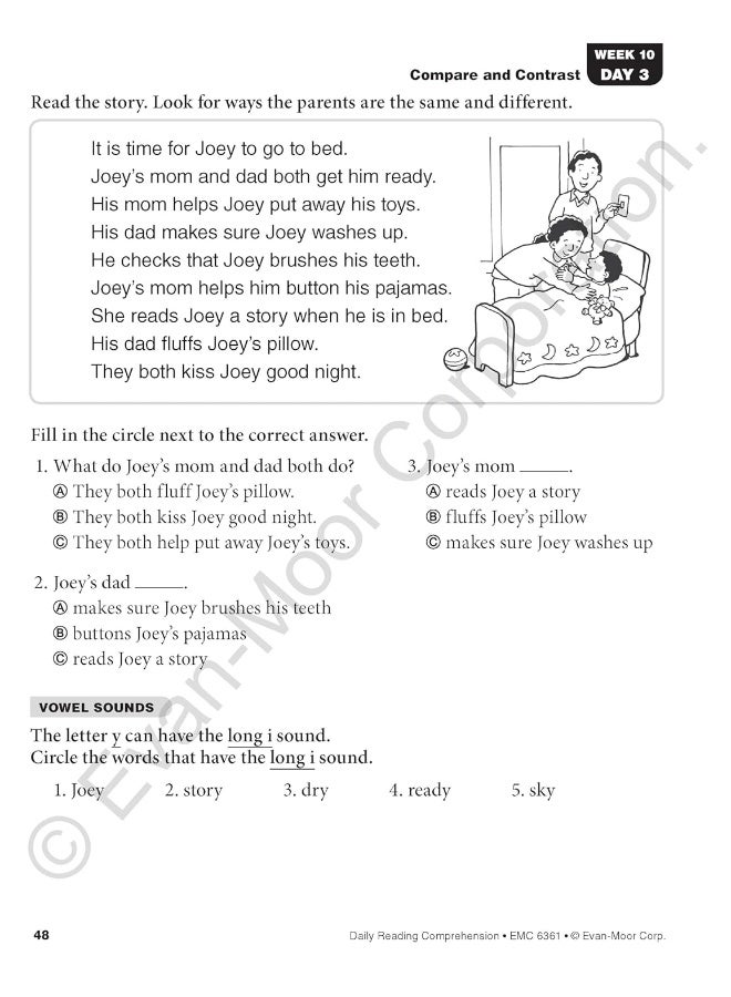 Daily Reading Comprehension, Grade 1 Student Edition Workbook  - Image 4