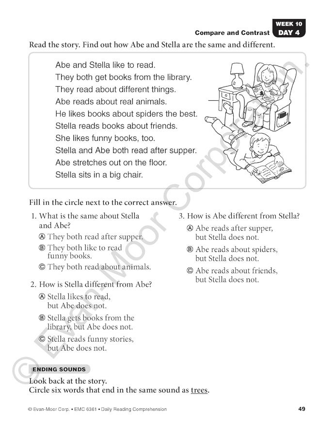 Daily Reading Comprehension, Grade 1 Student Edition Workbook  - Image 5