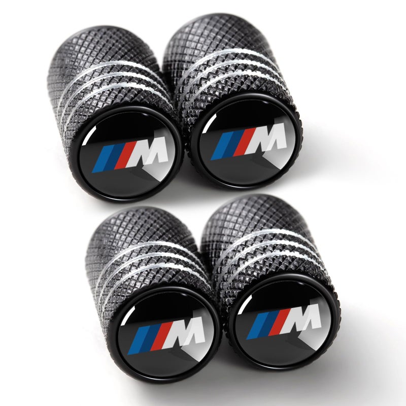 TACOMA Tire Valve Stem Cap Cover Compatible with BMW M Belt ORing Seal Corrosion Resistant tire Valve caps 4 Pack Black - Image 3