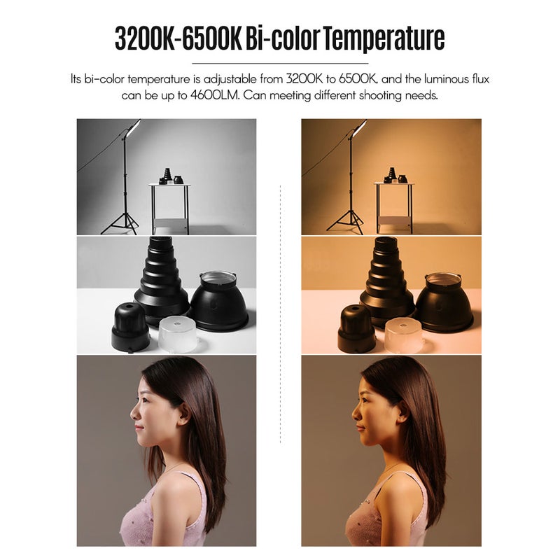Loquat NiceFoto SL-500A Ultra-thin LED Dimmable 3200K-6200K Bi-Colour Photography Fill Light Multicolor - Image 4