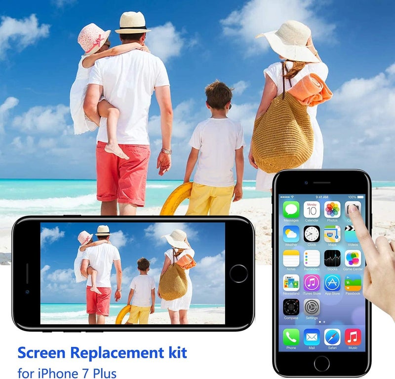 Diykitpl for iPhone 7 Plus Screen Replacement 5.5 Inch Black, 3D Touch LCD Screen Digitizer Replacement for A1661,A1784,A1785, with Repair Tools Kit+Waterproof Frame Adhesive+Screen Protector - Image 4