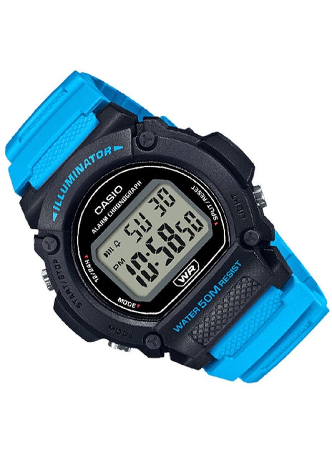 CASIO - Men's Resin Digital Wrist Watch W-219H-2A2VDF - Image 1