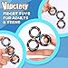 Vipctery 8Pcs Fidget Toys Adults Easter Basket Stuffers Gifts for Teens Boys Kids 8 ADHD Autism Toys Adults EDC Cool Gadgets Desk Toys Fidgets for Classroom Magnetic Fidget Rings Figette Spinner - Image 4