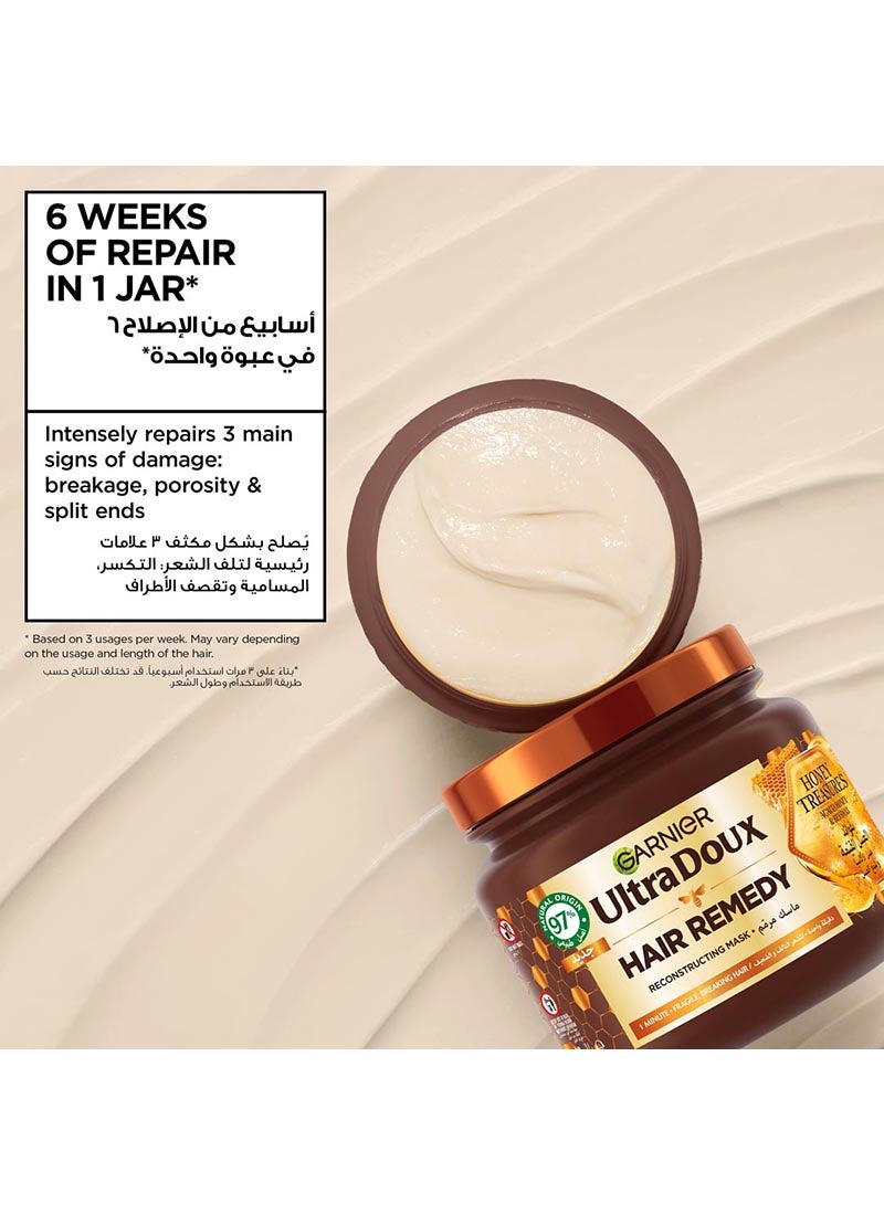 garnier قناع معالجة الشعر بكنوز العسل من الترا دوكس للشعر التالف، 340 مل - Image 2