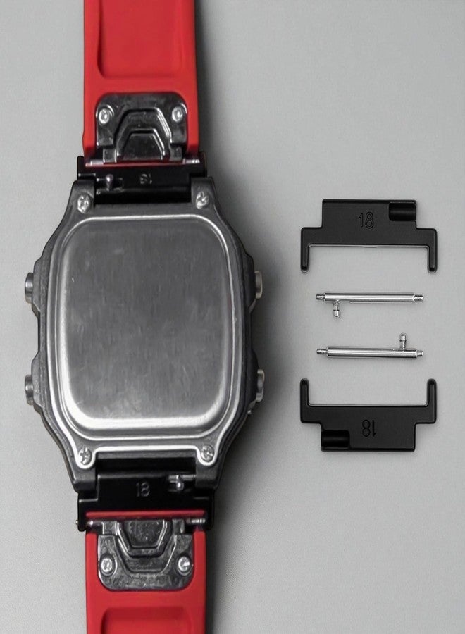 KH866 زوج واحد من محولات سوار الساعة المعدنية، موصل سوار الساعة، وصلة من الفولاذ المقاوم للصدأ، مناسبة لجميع المقاسات من 18 مم إلى 22 مم - Image 4