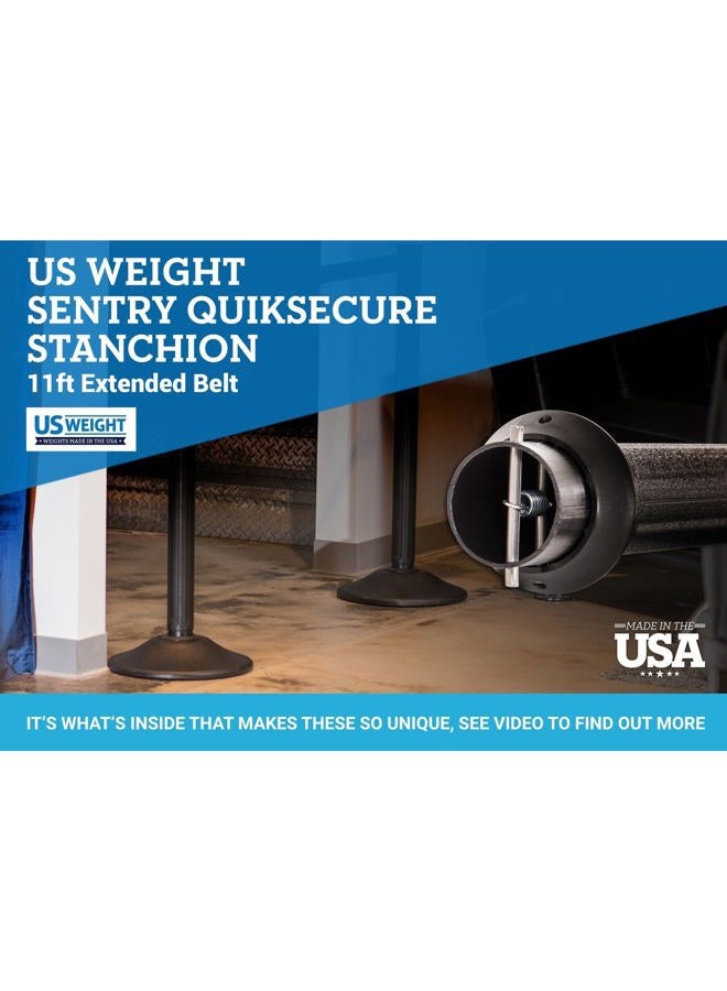 US Weight Sentry PLUS Stanchion with Extended 11-Foot Retractable Belt (2-Pack) - Image 2