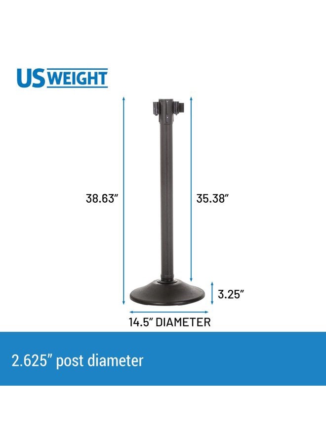US Weight Sentry PLUS Stanchion with Extended 11-Foot Retractable Belt (2-Pack) - Image 3