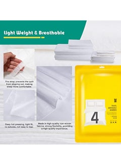 Hihonor 4 Pack Travel Disposable Bedding Set, Disposable Bedding Sheets, Sheet for Business Travel Hotel Trip Outdoor Camping, 1 Quilt Covers, 1 Bed Sheet and 2 Pillow Cases, 2 Towel, 2 Bath Towel  - Image 4