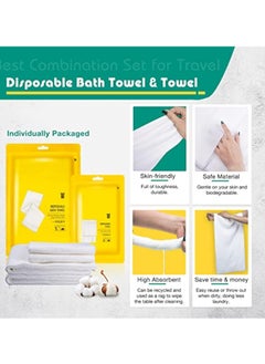 Hihonor 4 Pack Travel Disposable Bedding Set, Disposable Bedding Sheets, Sheet for Business Travel Hotel Trip Outdoor Camping, 1 Quilt Covers, 1 Bed Sheet and 2 Pillow Cases, 2 Towel, 2 Bath Towel  - Image 3