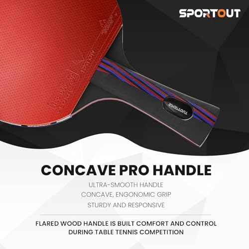 Sportout مجموعة مضارب تنس الطاولة Sportout - مضرب تنس طاولة محمول مع حقيبة تخزين، مضرب تنس طاولة متميز للألعاب الداخلية والخارجية - Image 2
