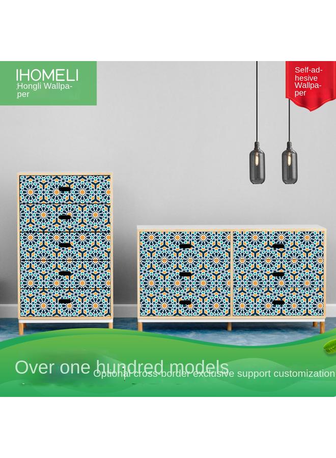 Bluejw Watercolor Flower Terrazzo Cross Border Hot Selling Self-adhesive Wallpaper Transformation Removable Wall Sticker RW041-053 - Image 2