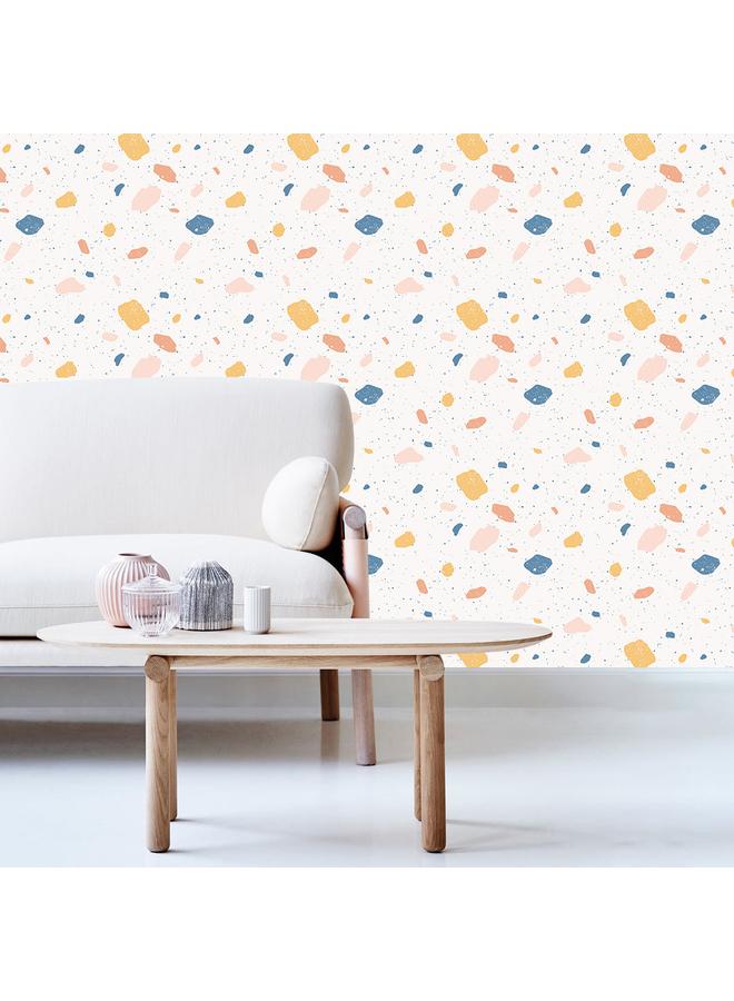 Bluejw Watercolor Flower Terrazzo Cross Border Hot Selling Self-adhesive Wallpaper Transformation Removable Wall Sticker RW041-053 - Image 5
